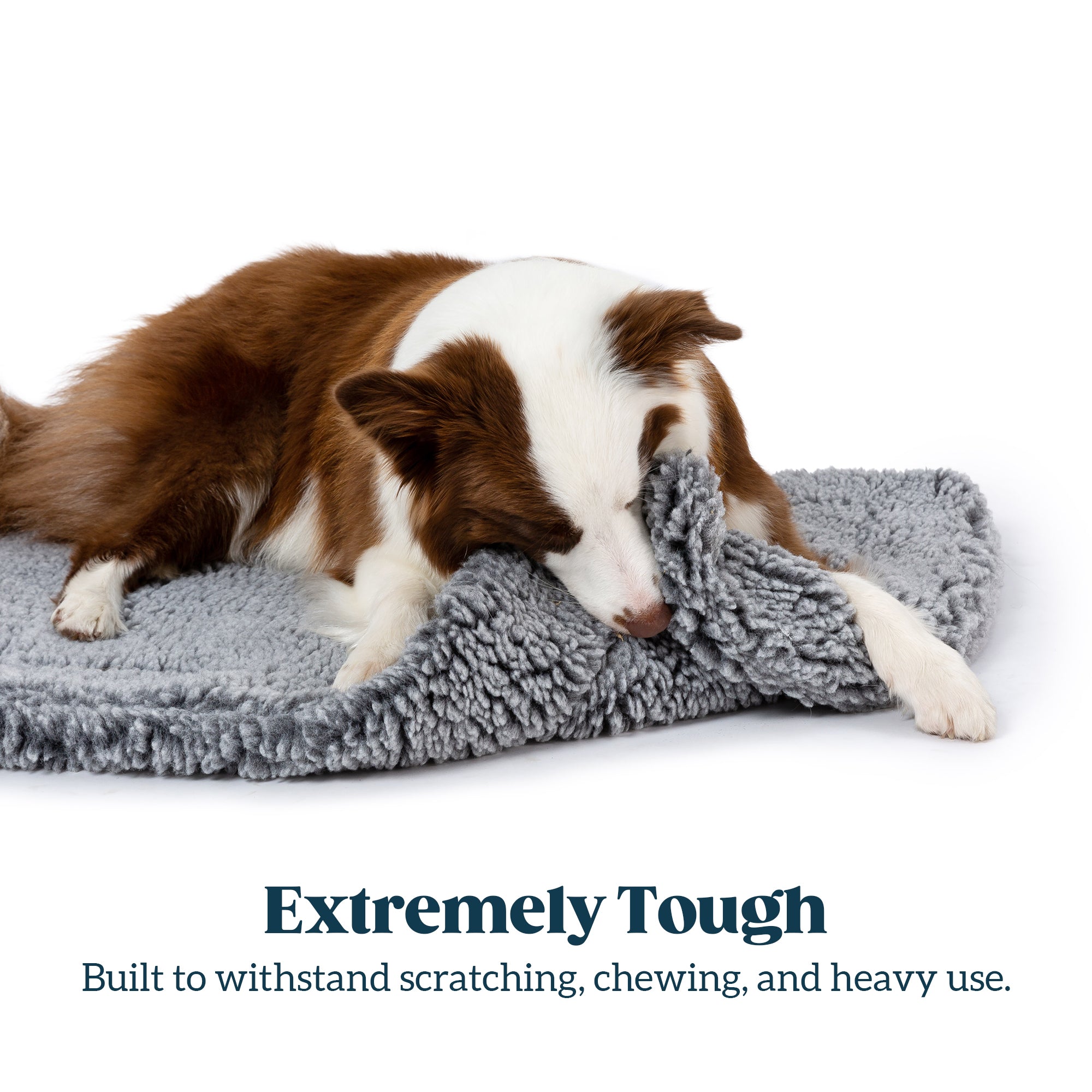 Stoutwool™ Chew Proof Dog Crate Mat Charcoal