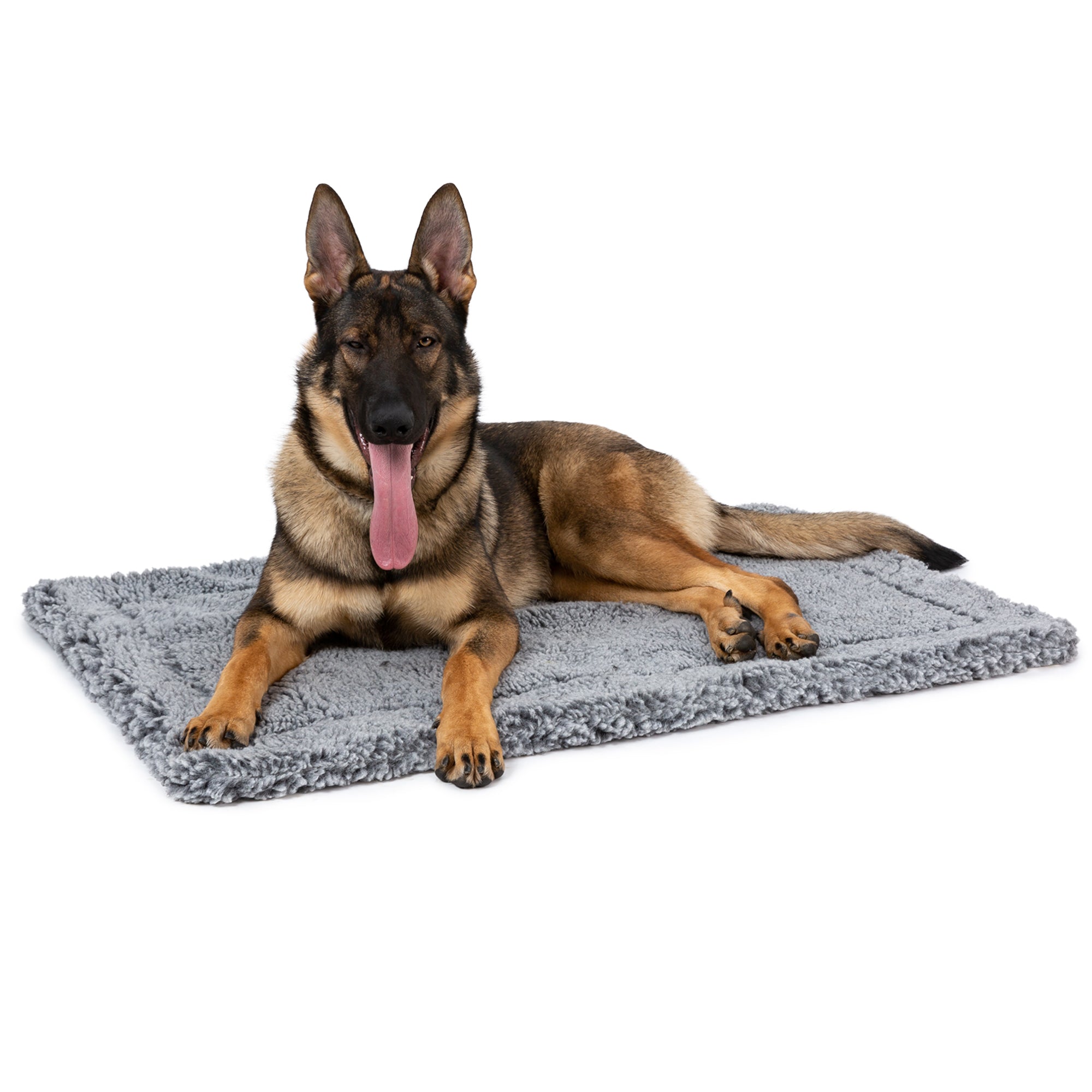 Stoutwool™ Chew Proof Dog Crate Mat Charcoal