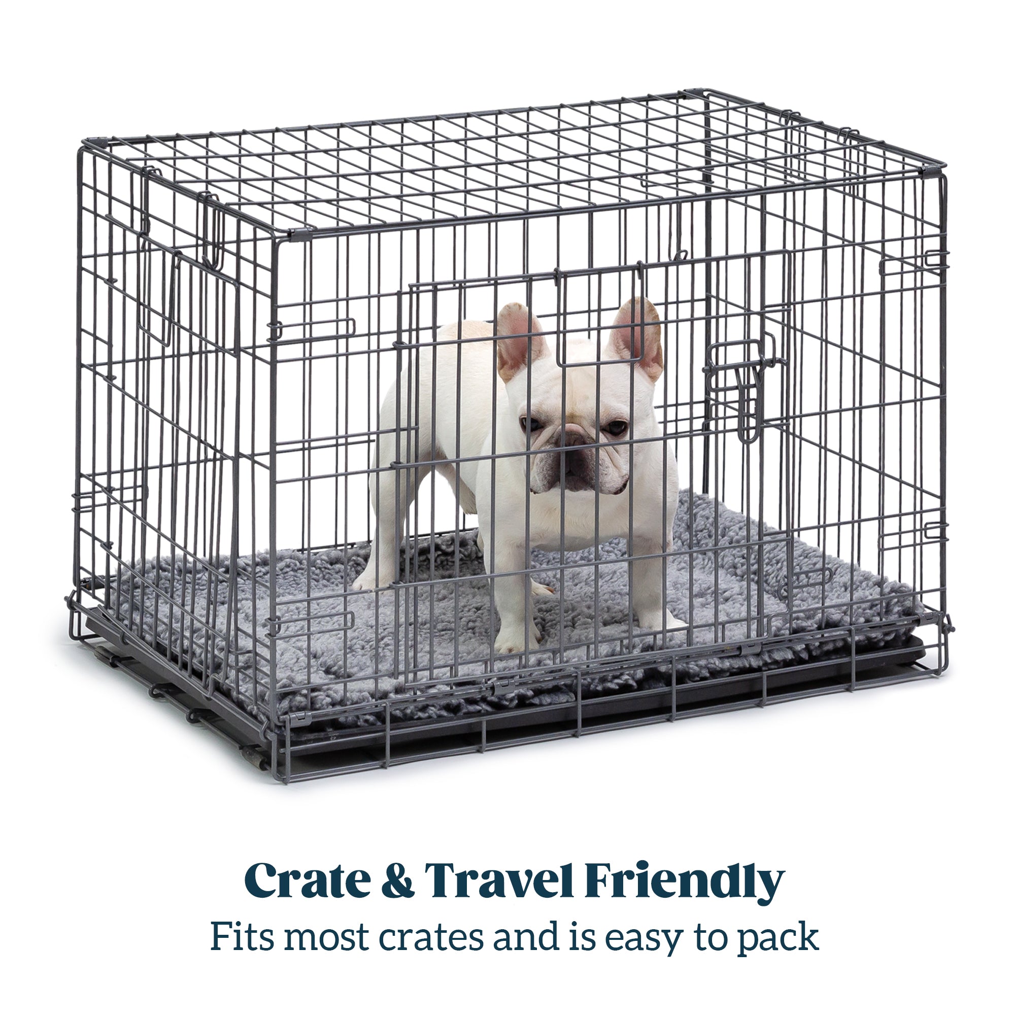 Stoutwool™ Chew Proof Dog Crate Mat Jacaranda