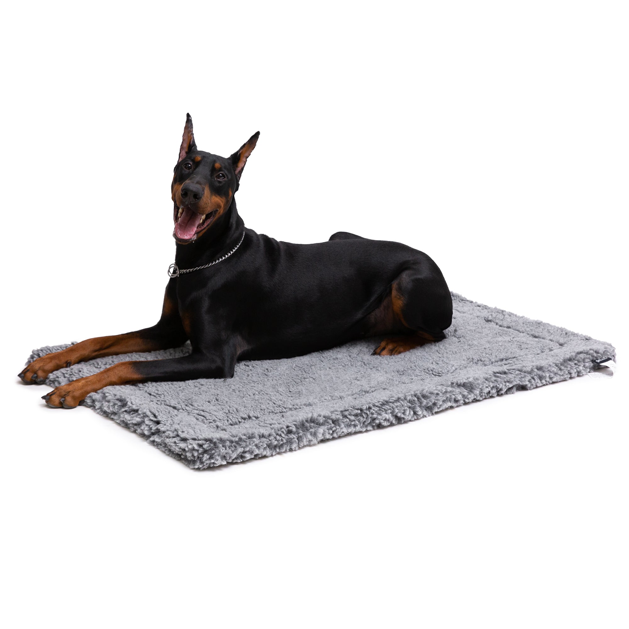Stoutwool™ Chew Proof Dog Crate Mat Charcoal