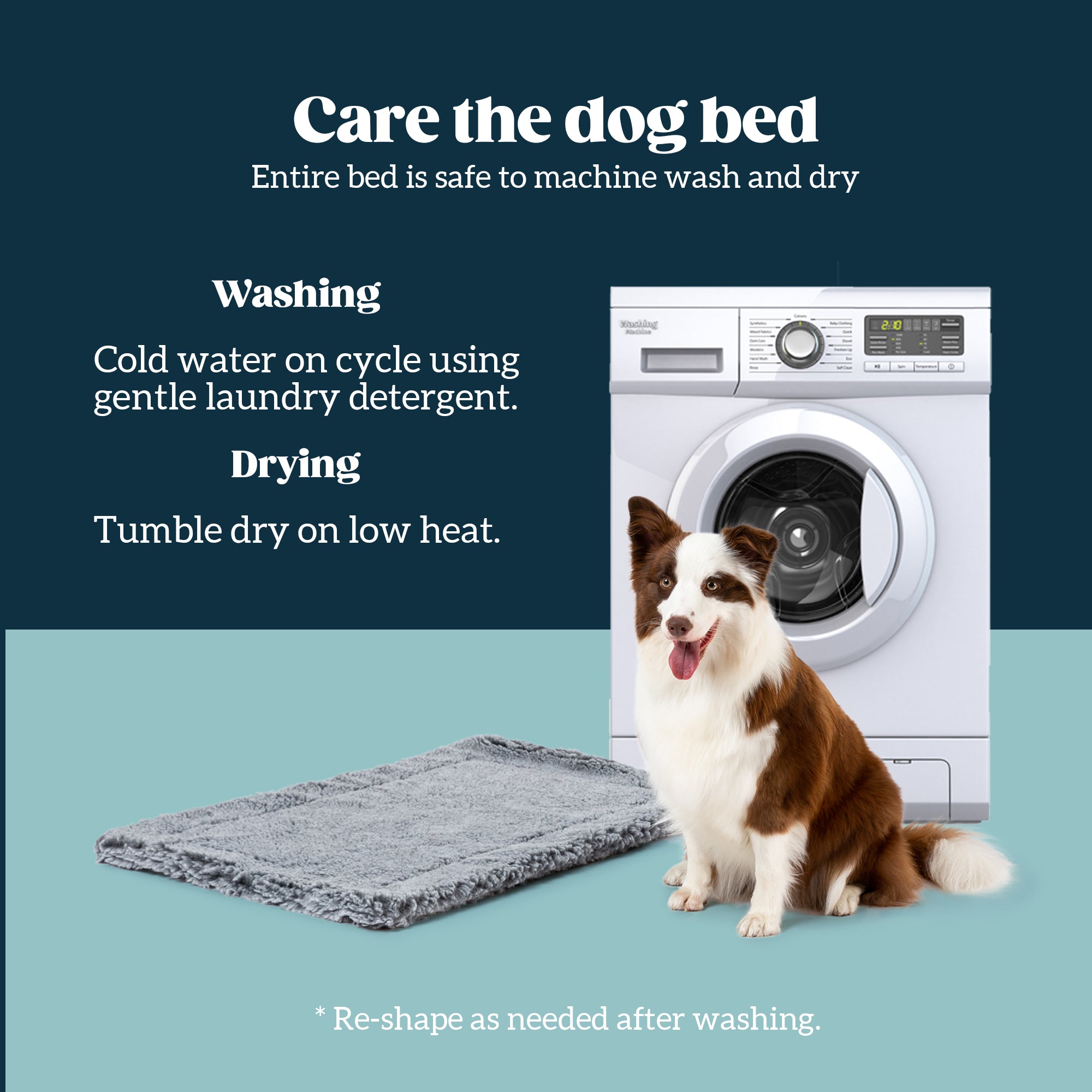 Stoutwool™ Chew Proof Dog Crate Mat Jacaranda