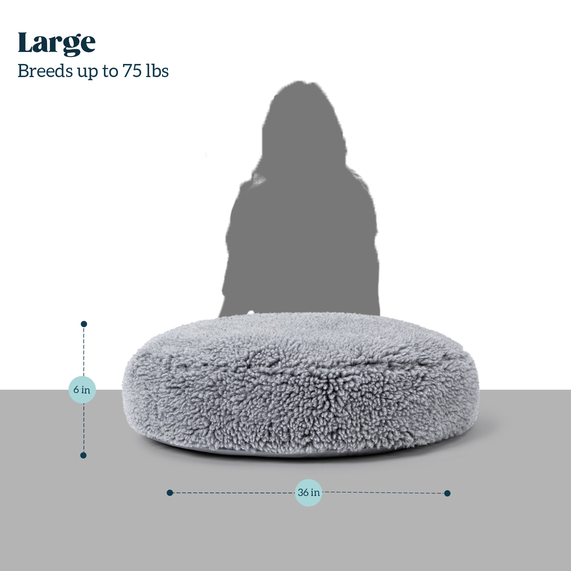 Stoutwool™ Round Chew Proof Dog Pillow Bed