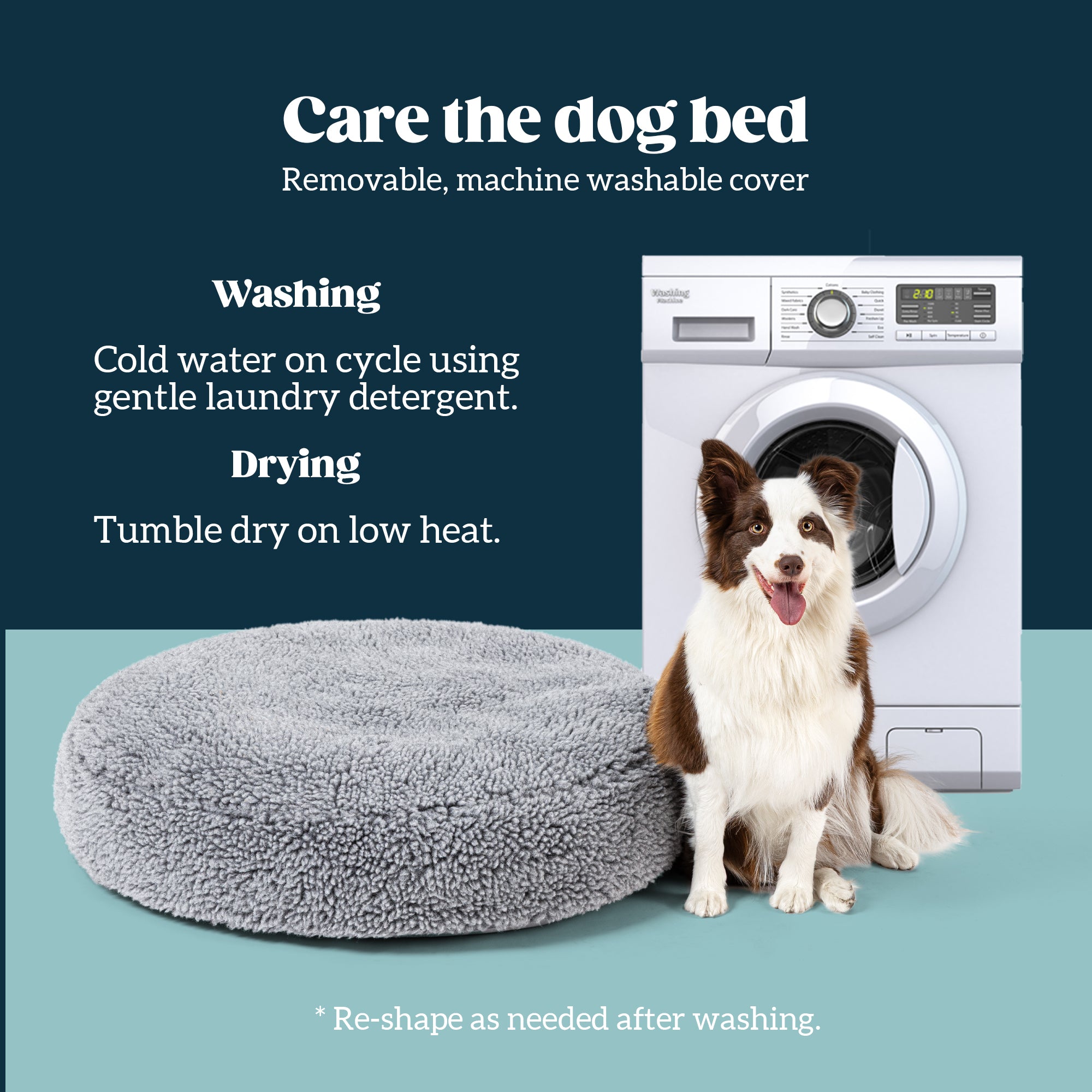 Stoutwool™ Round Chew Proof Dog Pillow Bed